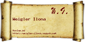 Weigler Ilona névjegykártya